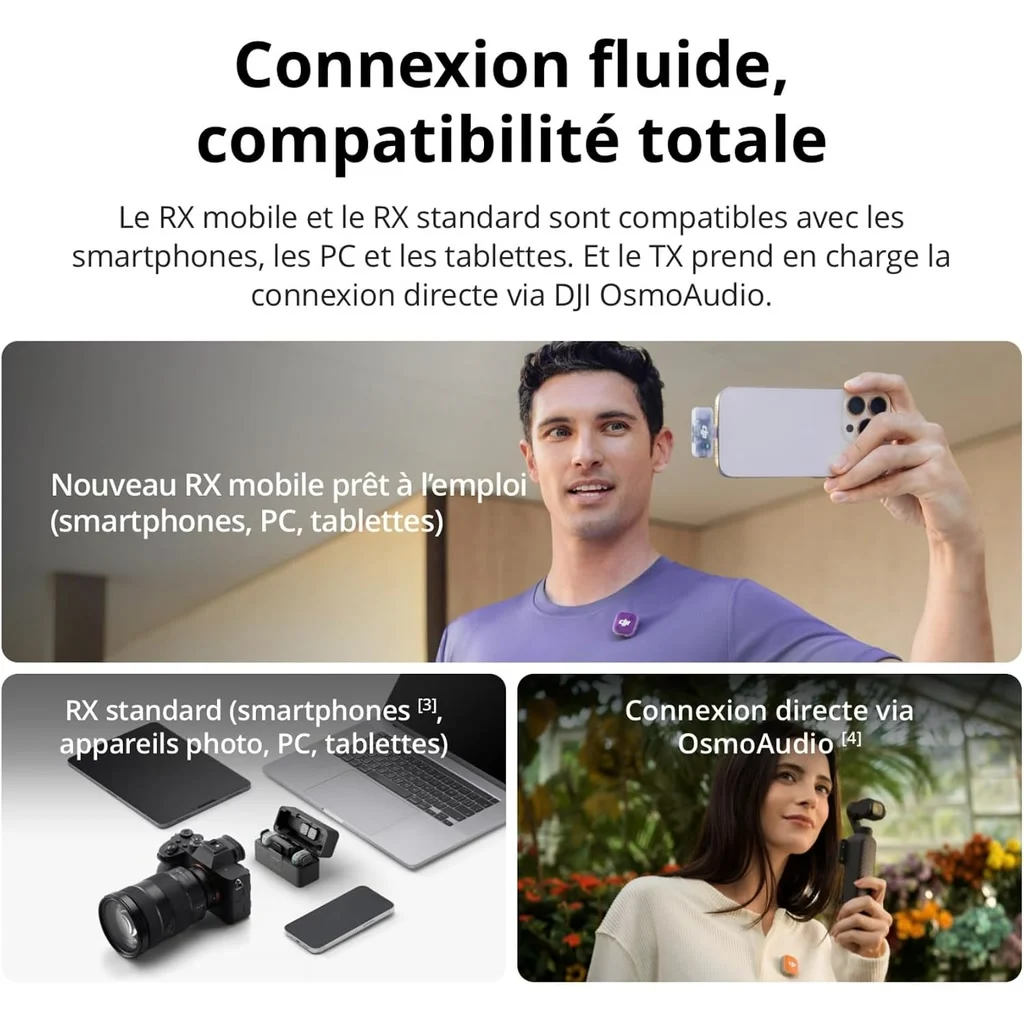DJI Mic Mini 2 (2 émetteurs, 1 récepteur, boîtier de recharge), photo 4