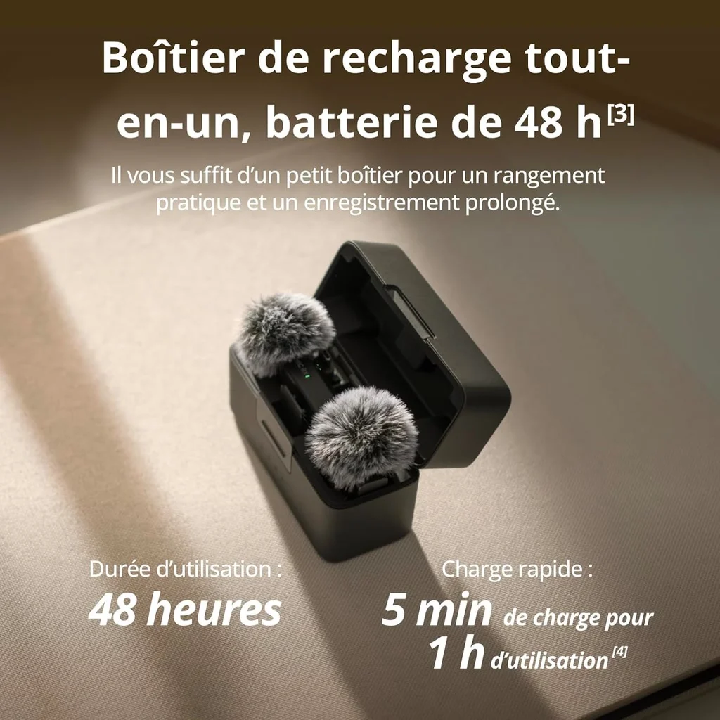 DJI Mic Mini (2 émetteurs, 1 récepteur, boîtier de recharge), photo 5