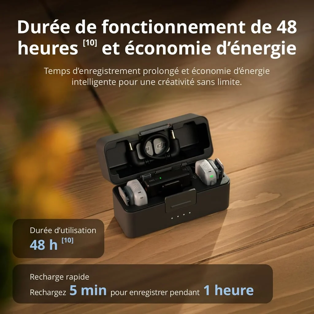 DJI Mic Mini 2 (2 émetteurs, 1 récepteur, boîtier de recharge), photo 7
